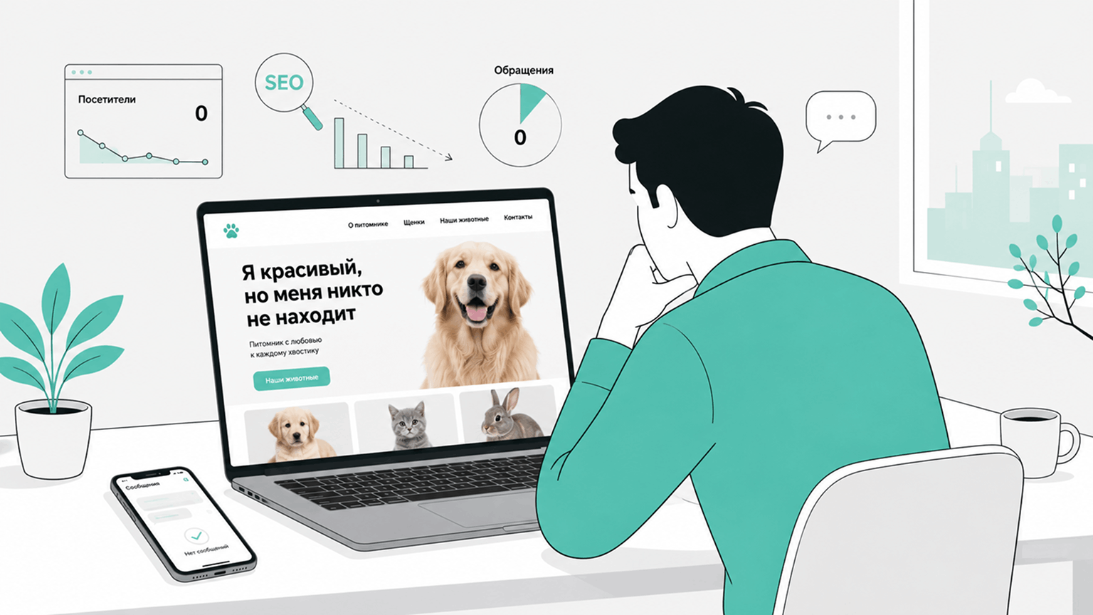 SEO продвижение сайта питомника